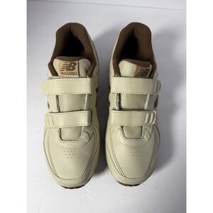 New Balance 411 Mens Walking Shoes Bone Brown Hook Loop Straps MW411HBB Size 8